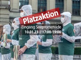 ETH & Uni ZH: Stoppt die Primatenversuche | Platzaktion Januar