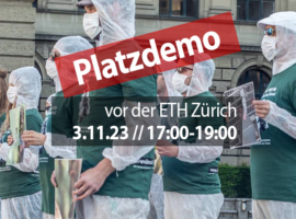 ETH & Uni ZH: Stoppt die Primatenversuche | Platzaktion November 2023