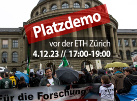 ETH & Uni ZH: Stoppt die Primatenversuche | Platzaktion Dezember 2023